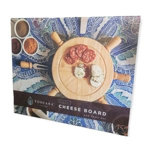 NIB TOSCANA Mariner Spinning Cheese Board and Tool Set